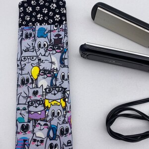 Hoes krultang stijltang - CARTOON CATS, grey poesjes, grote ogen