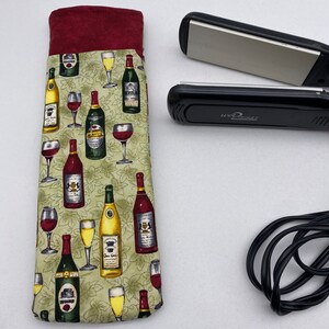 Curling Iron Cover - WINE BOTTLES, winery, wine tasting, Pinot gris, Pinot noir, Cabernet Sauvignon, white wine, red wine