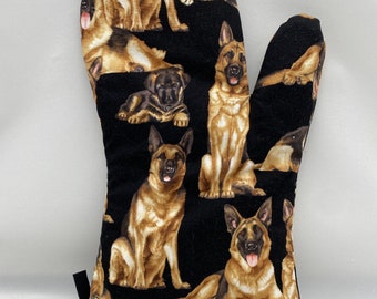 Ofenhandschuh - DEUTSCHE SCHÄFERHUND, K9, Polizeihund, Rin Tin Tin, Krafttier, Hundeliebhaber