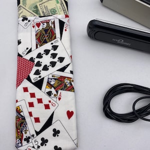 Capa para alisador de chapinha para curling iron - CARTAS DE JOGO, pôquer, Las Vegas, copas, espadas, ouros, paus, bridge, rummy, cribbage