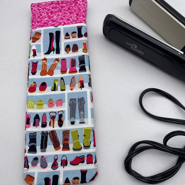 Curling Iron Flat Iron Straightener Cover - SHOE CLOSET, shoes, boots, heels, sandals, clogs, sneakers, high tops, saddle shoes