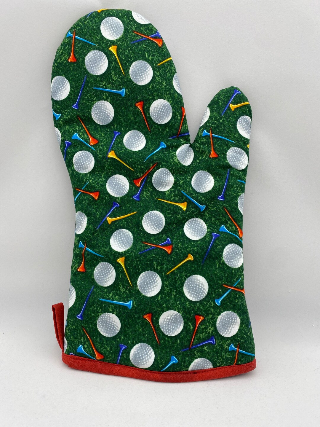 Oven Mitt GOLF BALLS on the GREEN, Tees, Fore, Golfer, Pga, Lpga, Golf