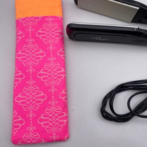 Curling Iron Flat Iron Straightener Cover - HOT HOT PINK, fluorescent, neon, rave, never gets lost