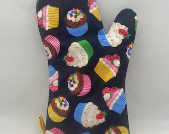 Ofenhandschuh - CUPCAKES, Backen, Bäcker, Backstube, Süßigkeiten, Feenkuchen