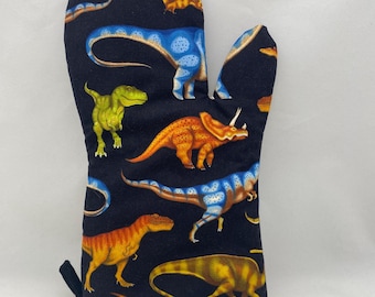 Topfhandschuh - DINOSAURIER, Brontosaurus, Brachiosaurus, Stegosaurus, Pterodactyl, T-Rex, Velociraptor, Paläontologie, Naturgeschichte