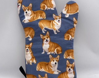 Oven Mitt - CORGIS, Welsh Pembroke, QE2, dogs, dog lover