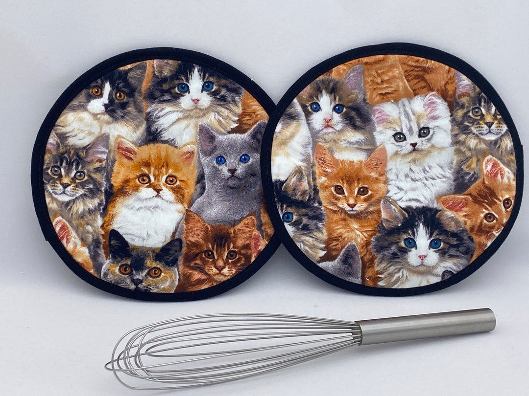 Two Pot Holders - CATS and KITTENS, Cat Lover, Cat Lady, Veterinarian ...