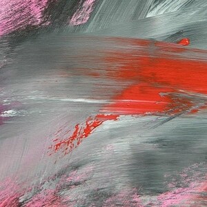 Original mural for the living room Desire. Abstract image in pink pink red black. Art images directly from the artist image 3