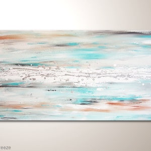 Tableau d&#39;ambiance à l&#39;acrylique, paysage abstrait : &quot;Modern Breeze&quot; Tableau moderne, peint à la main. Peinture acrylique sur toile directement de l&#39;artiste
