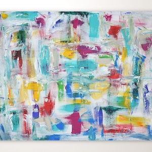 Colorful Art Painting &quot;Strong &quot; Living Room Painting-Modern Multicolor Pic,Stretched on Canvas,Artwork Framed ,New Abstract Design Unique