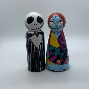 Skeleton and Doll Peg Dolls