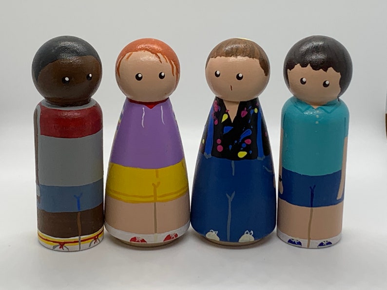 Stranger Things 3 Kid cast peg dolls