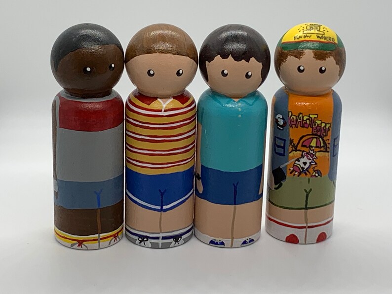Stranger Things 3 Kid cast peg dolls