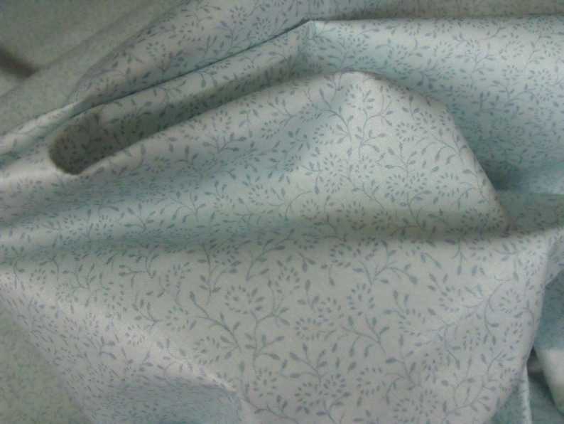 Lee Jofa Glazed Cotton Milford Print Aqua Blue Foral Upholstery Drapery Fabric