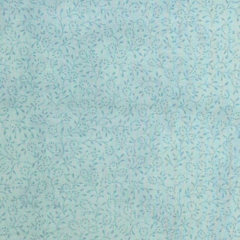 Lee Jofa Glazed Cotton Milford Print Aqua Blue Foral Upholstery Drapery Fabric