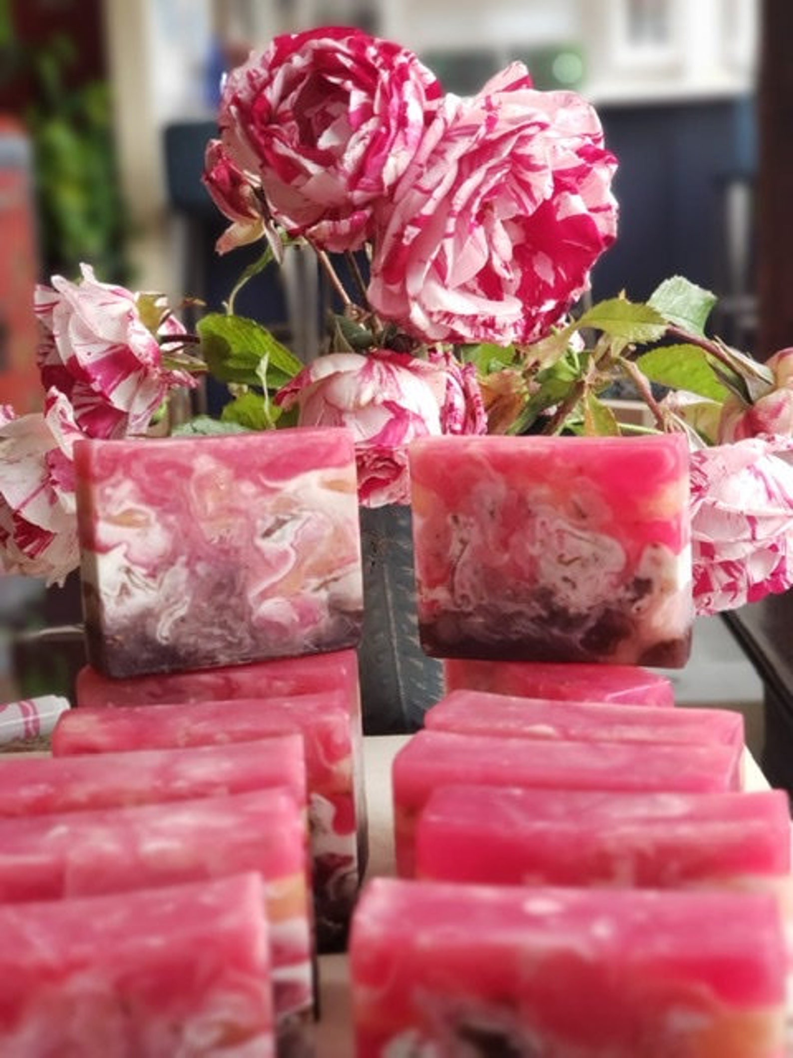 Hand made Organic Soap Rose Petal Soap Flower Soap Etsy