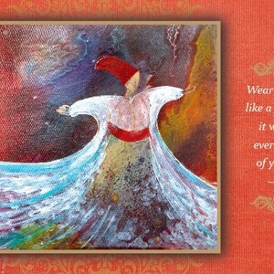 Rumi Cita Juego de Tarjetas- Tarjetas Inspiradoras, Regalos Poéticos, Tarjetas Espirituales, Tarjeta Multipack, Conjunto de Cartas Mixtas, Tarjetas Coloridas, Tarjetas Interiores En Blanco