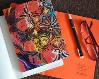 Floral Art Notebook: Colorful Journal, Pretty Diary by Rubina Kazi (8x6")