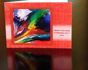 Artist Cards: Fine Art Greeting Cards with Rumi Quote - Set of 6