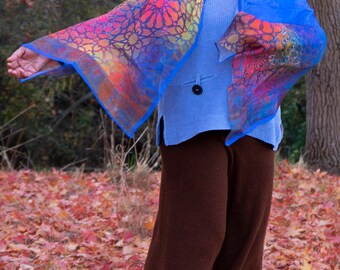 Silk Art Scarf Gift Set: Alhambra Inspired Scarf & Pouch