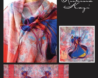Modal Wrap - Summer Cover Up, Beach Cover Up, Holiday Scarf, Vacation Accessories, Wrap Cover Up, Silk Shawl, Long Silk Scarf