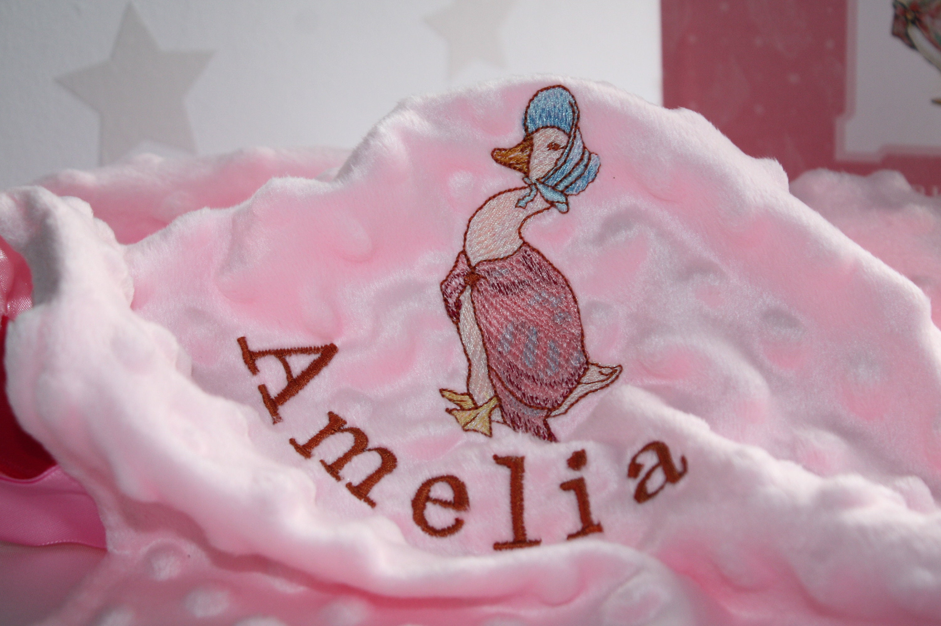 Personalised Beatrix Potter Baby Comforter Jemima Puddle Duck