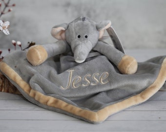 Personalized Elephant Baby Comfort Blanket - Teddykompaniet Diinglisar