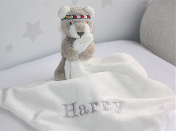 Personalised teddy store blanket
