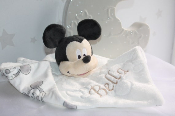 Personalised Mickey Mouse Baby Comforter Blanket Soother Etsy