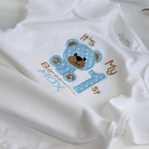 Body de bebé personalizado para el primer cumpleaños, 100 % algodón, pelele bordado, regalo para bebé recién nacido, Pascua para bebé, baby shower