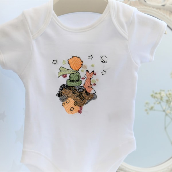 Little Prince David Bowie Cool Baby Bodysuit, 100% Cotton, embroidered baby grow , New Baby Gift , Baby Easter , Baby shower