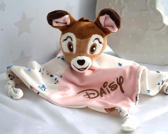 Personalised Disney  Baby Bambi Comforter / Blanket / Soother Blanket / Baby Gift / Baby Shower Gift /Dear comforter/ New Baby Gift /Doudou