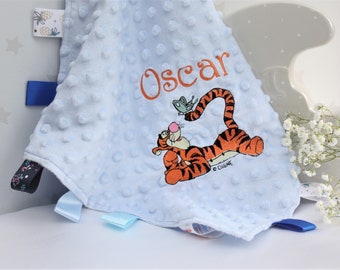 Personalized Winnie the Pooh Tiger Baby Comforter with Taggies