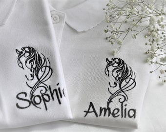 Camiseta polo de jinete de caballo personalizada, camiseta de polo de caballo, top de equitación, polo de jinete de caballo