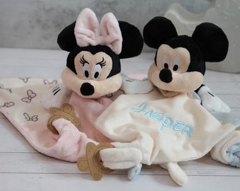 Personalised Disney  Baby Minnie Mouse , Mickey Comforter / Blanket / Soother Blanket / Baby Gift / Baby Shower Gift / New Baby Gift /Doudou