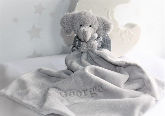 jellycat blue elephant soother