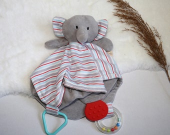 Personalised comforter, baby snuggle, COMFORTER, Baby blankets / shower gift / First Baby toys / Personalised Blanket ,Elephant doudou
