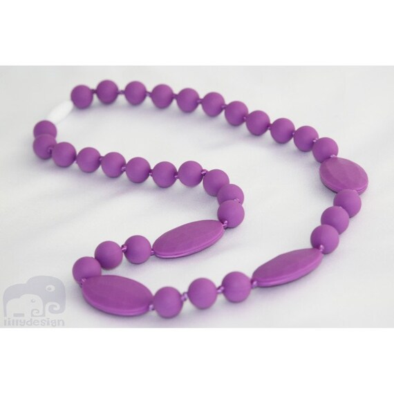 Purple Silicone Breastfeeding Nursing Necklace Chew Teething New Mum  Mummy Day