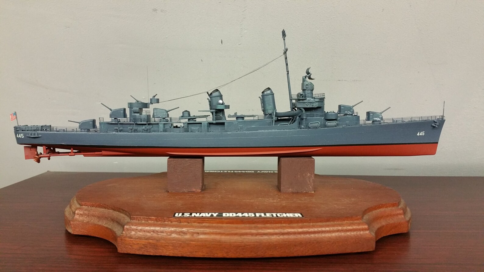 US Navy Destroyer USS Fletcher DD445Detailed Ship Model Etsy