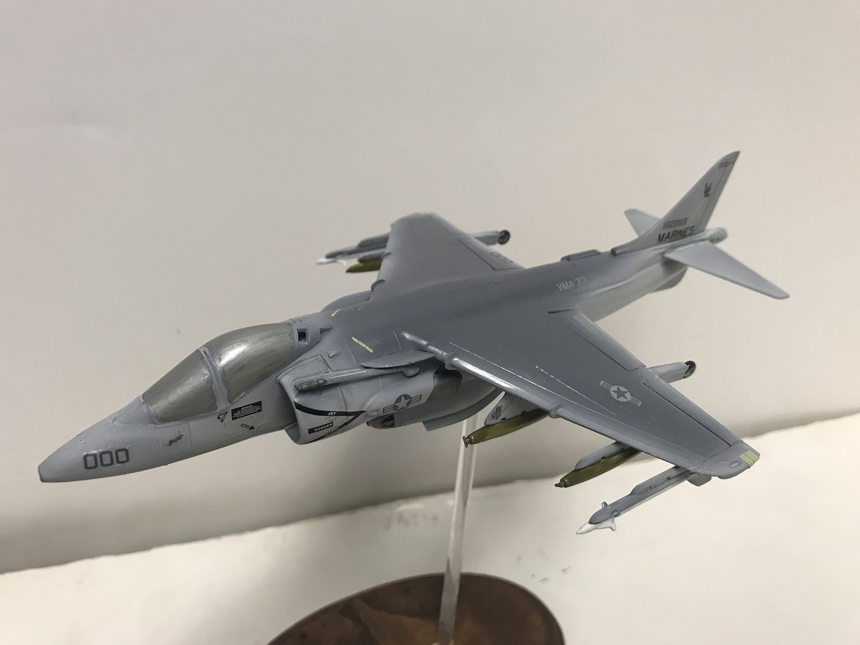 AV-8B Harrier USMC jet model Plastic Scale Model 1/72 scale | Etsy