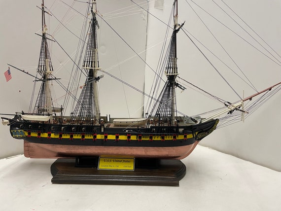 USS United States 1797 Ship Model detailed Plastic Scale Model 3 Feet Length Etsy