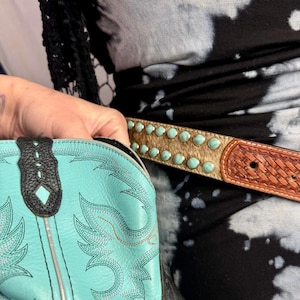 Vintage Studded Leather Belt 38 - Etsy display picture 2