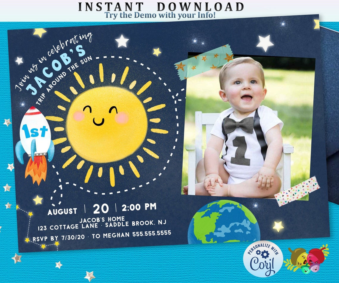 Outer Space Babyparty Konfetti – Erste Reise Um Die Sonne, 1. Geburtstag Deko Für Jungs, Tischdeko Mit Weltraum-Motiven