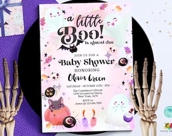 a little boo is almost due invitation Peek A Boo Baby Shower 0350