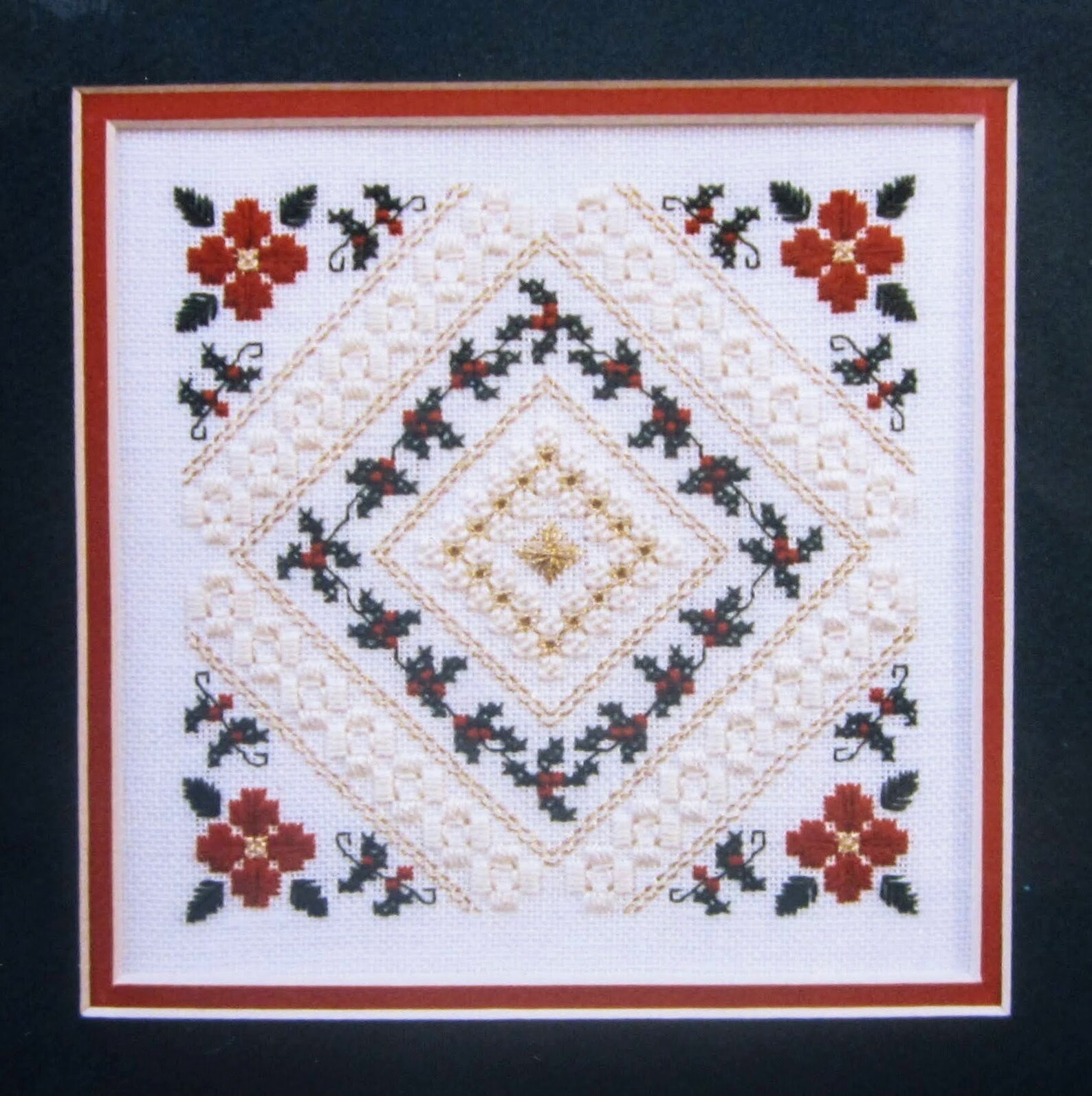 Winter Holly Needlepoint Pattern Patricia Ann Designs Etsy