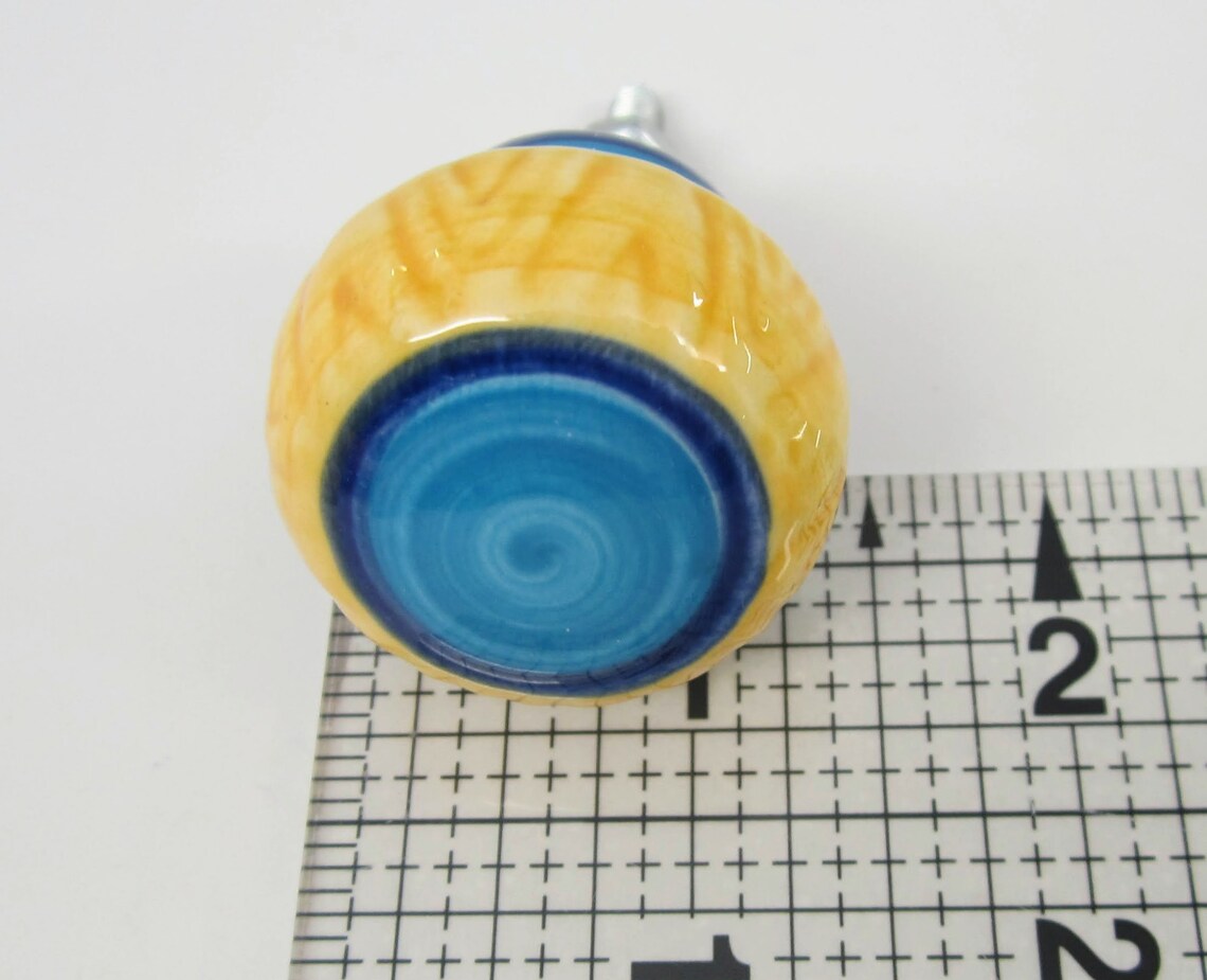 Yellow & Blue Drawer Door Knobs Set of 2 Etsy