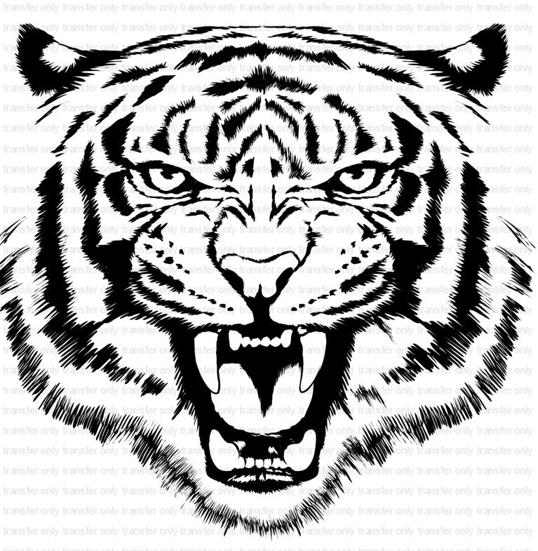 Bengal Tiger HEAT PRESS TRANSFER T Shirt Sweatshirt Quilt Fabric Block #110o 
