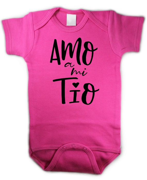 Amo A Mi Tio Spanish Cute Baby Bodysuit Awesome Ropita De Bebe Etsy