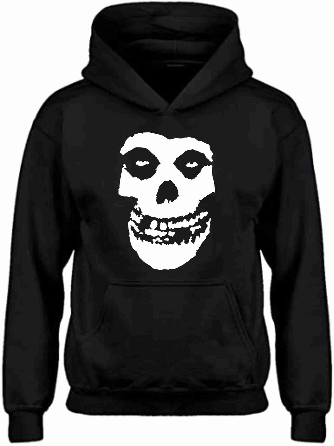 Misfits Skull Adult Black Hoodie Unisex Awesome Metal Horror Punk ...
