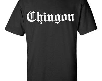 Chingon Shirt Funny Mexican Spanish T-shirt Playera Badass Cholo Girl Espanol Black